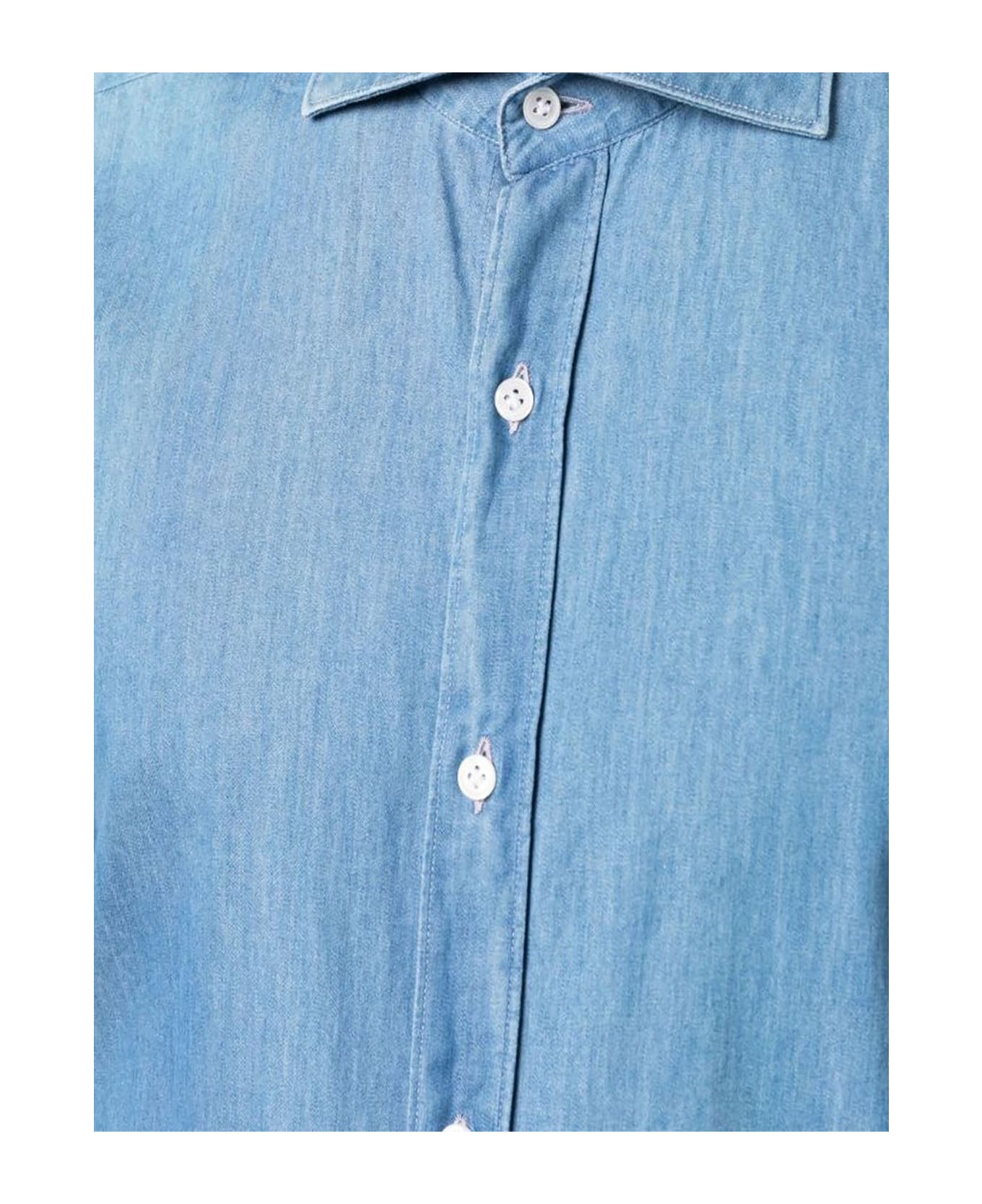Fay Blue Denim Shirt - Blue