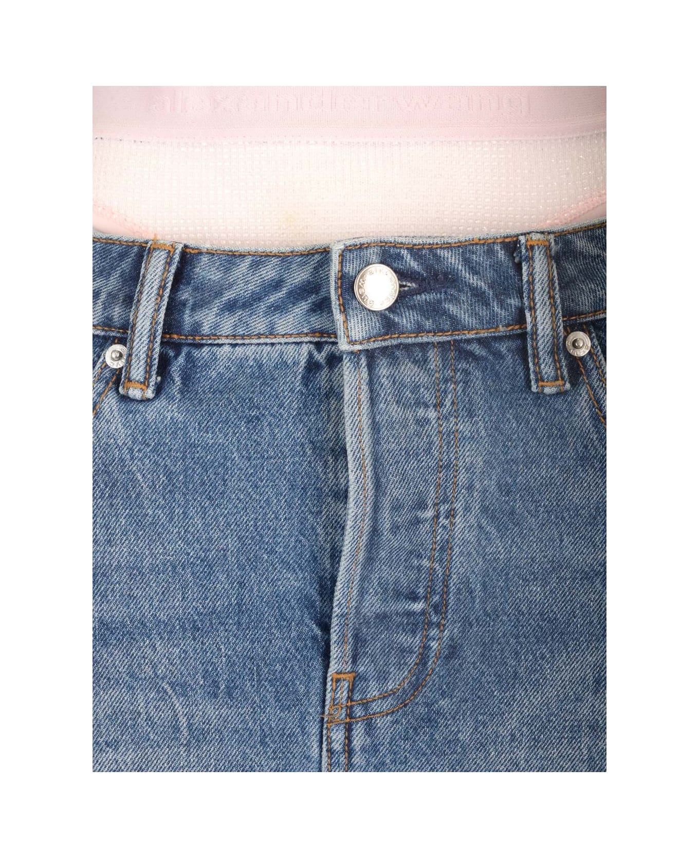 Alexander Wang Denim Mini Skirt - VINTAGEMEDIUMINDIGO