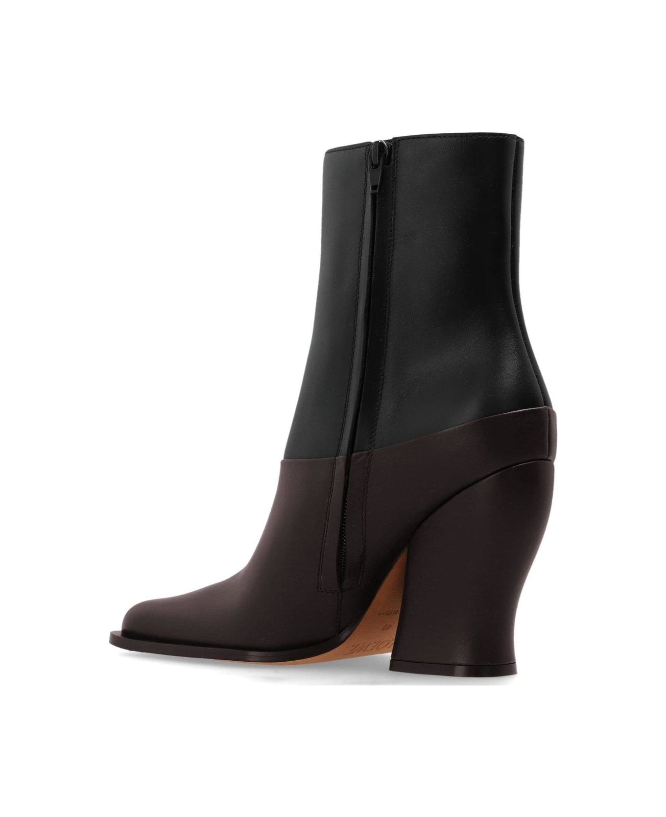 Loewe Onda Two-toned Heeled Boots - BLACK, DARK BROWN ブーツ