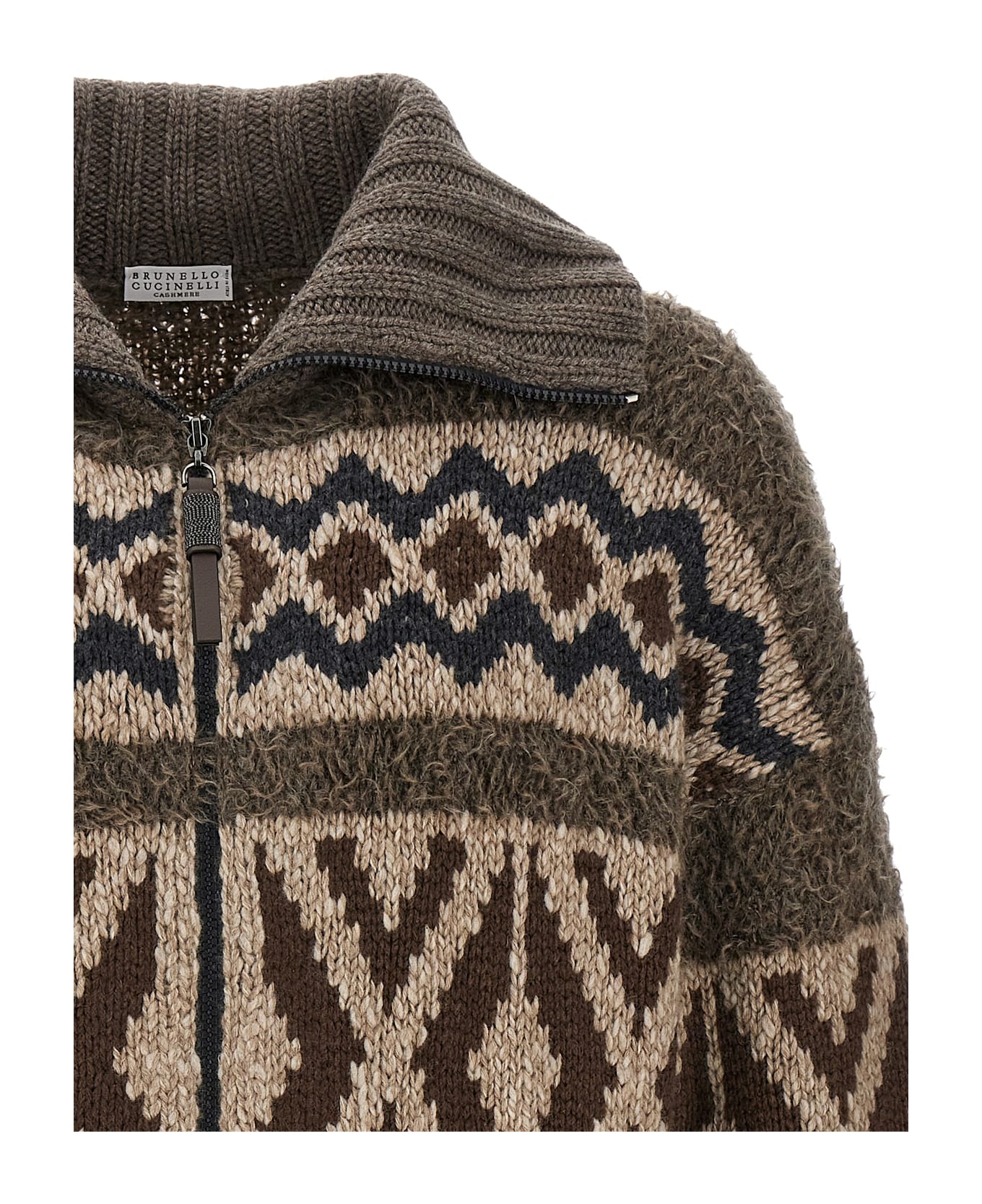 Brunello Cucinelli Jacquard Cardigan - Multicolor