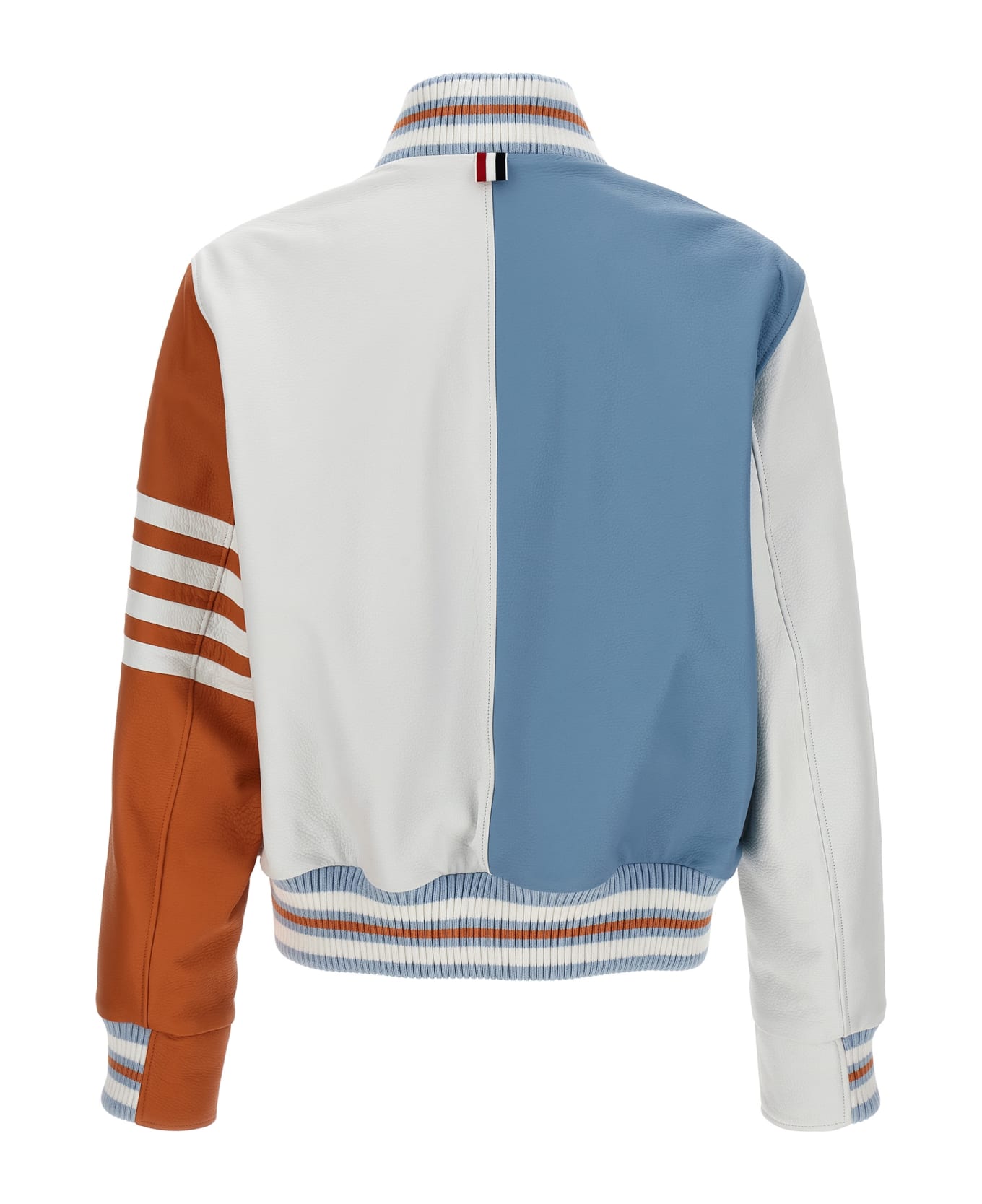 Thom Browne Leather Bomber Jacket - Multicolor