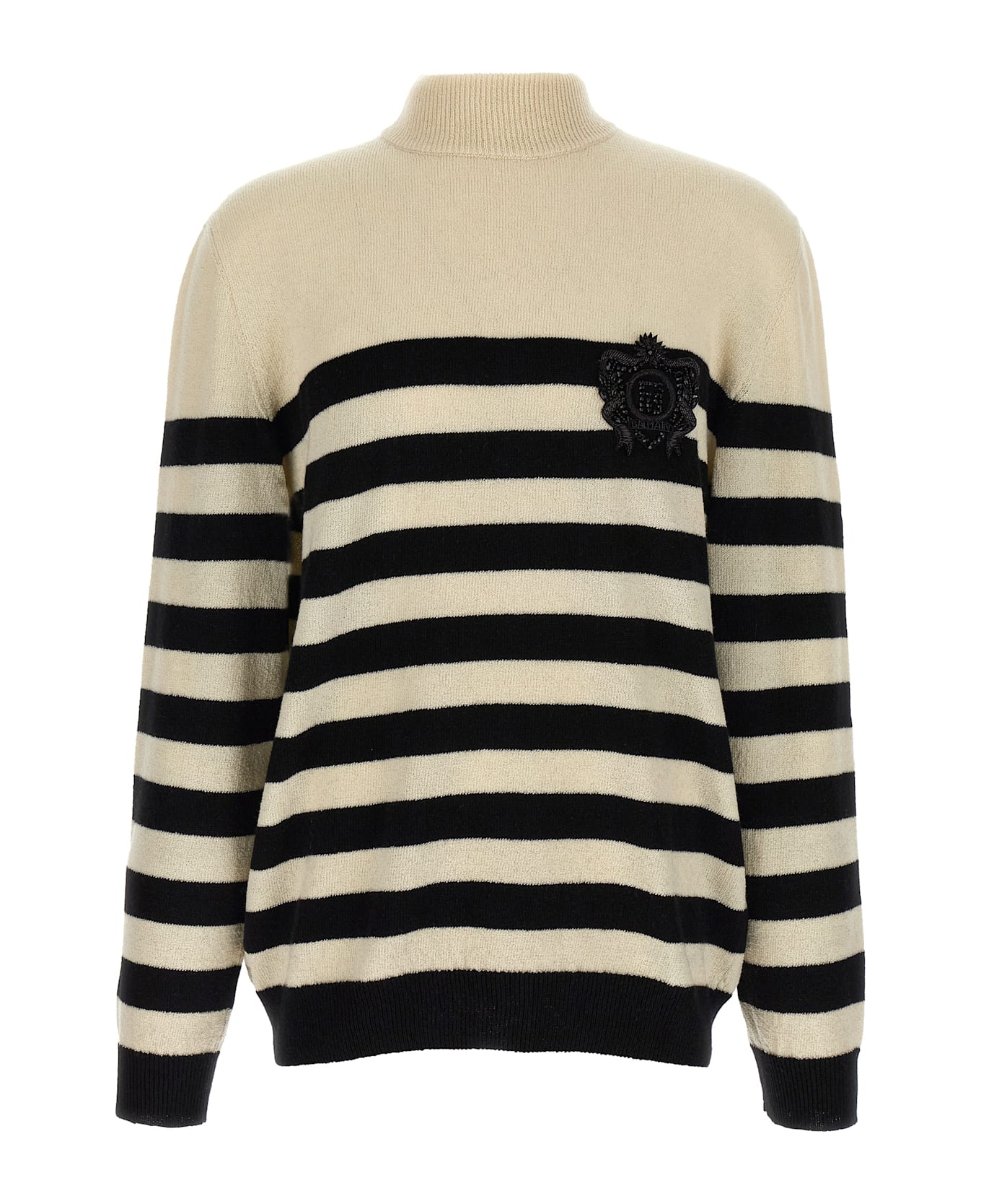 Balmain 
marinière
 Sweater - White/Black