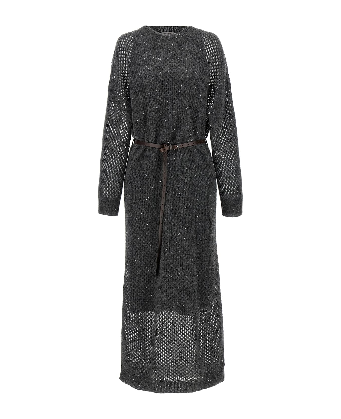 Brunello Cucinelli Dazzling Dress - Gray