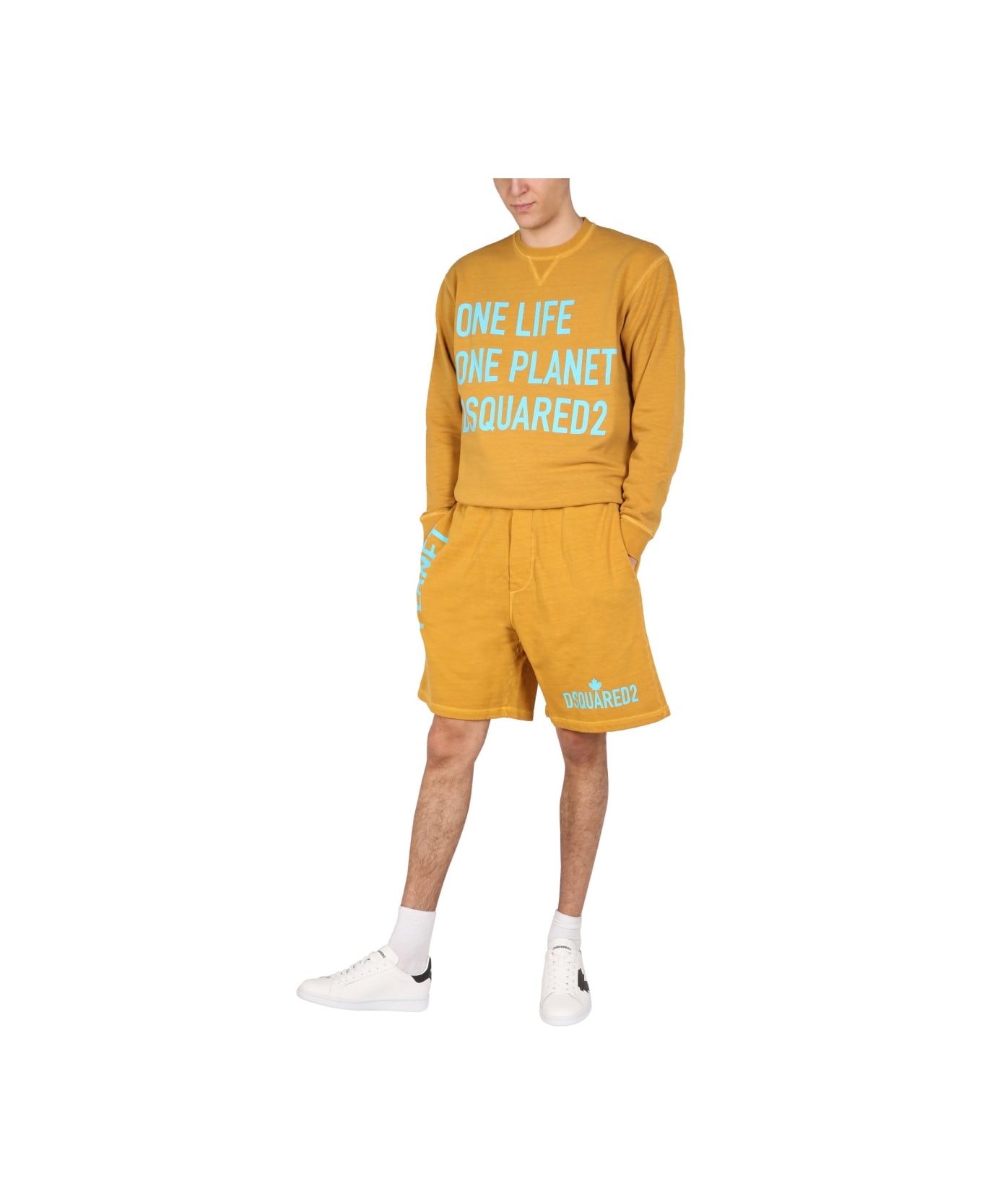 Dsquared2 "one Life One Planet" Bermuda Shorts - YELLOW
