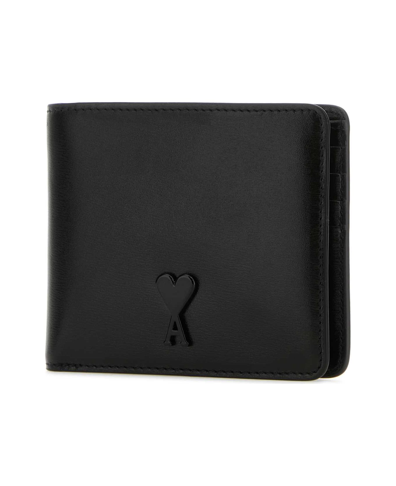 Ami Alexandre Mattiussi Black Leather Wallet - BLACK