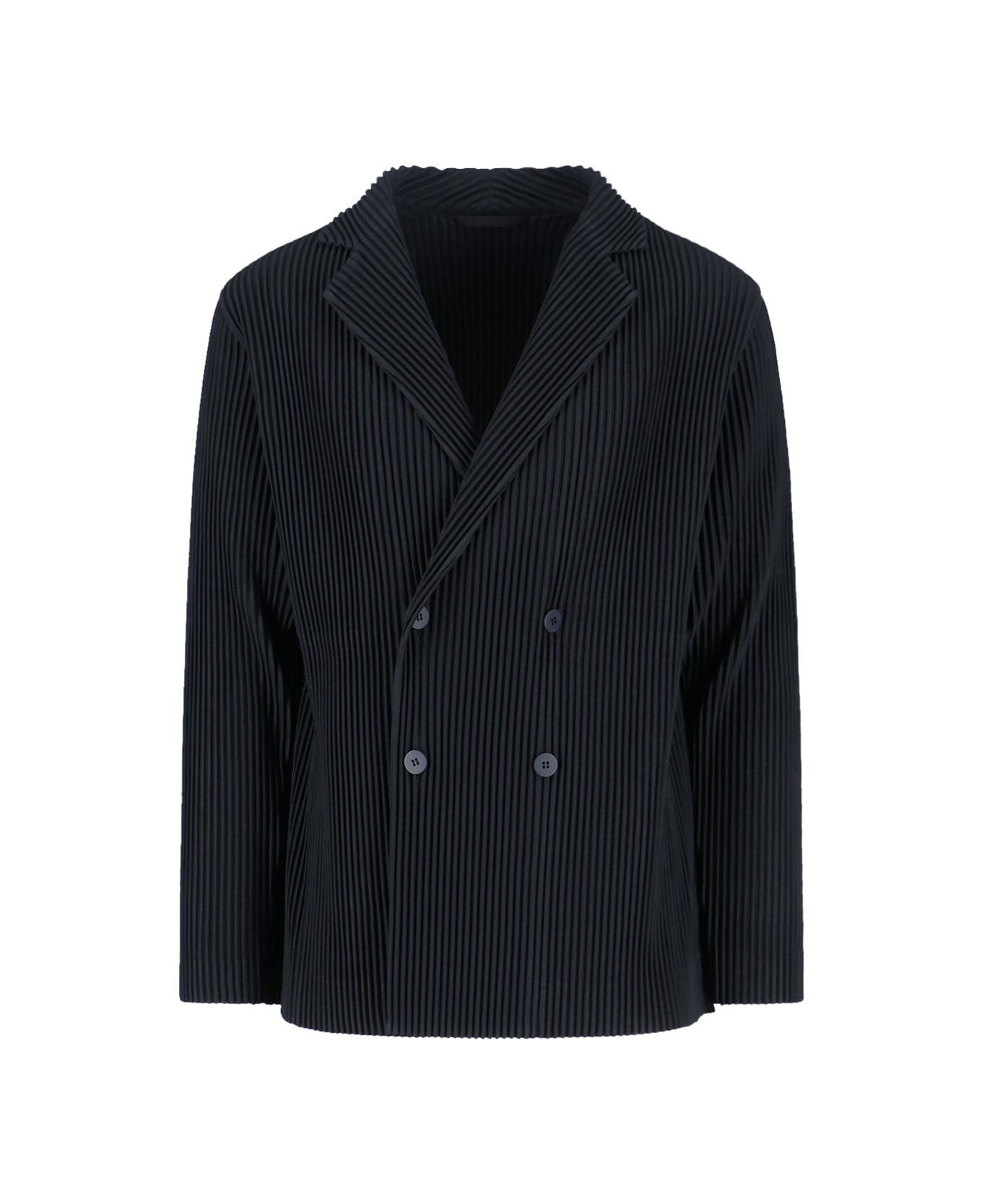 Homme Plissé Issey Miyake Double-breasted Blazer - Black  