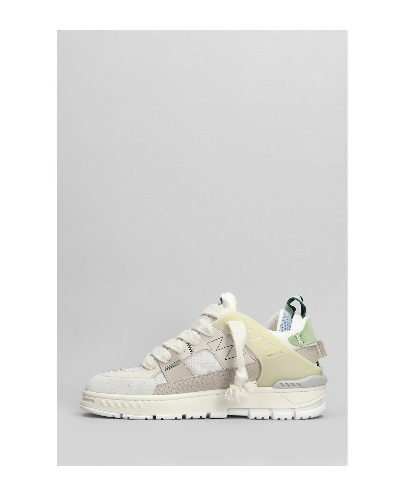 Axel Arigato Area Patchwork Sneakers In White Leather And Fabric - white