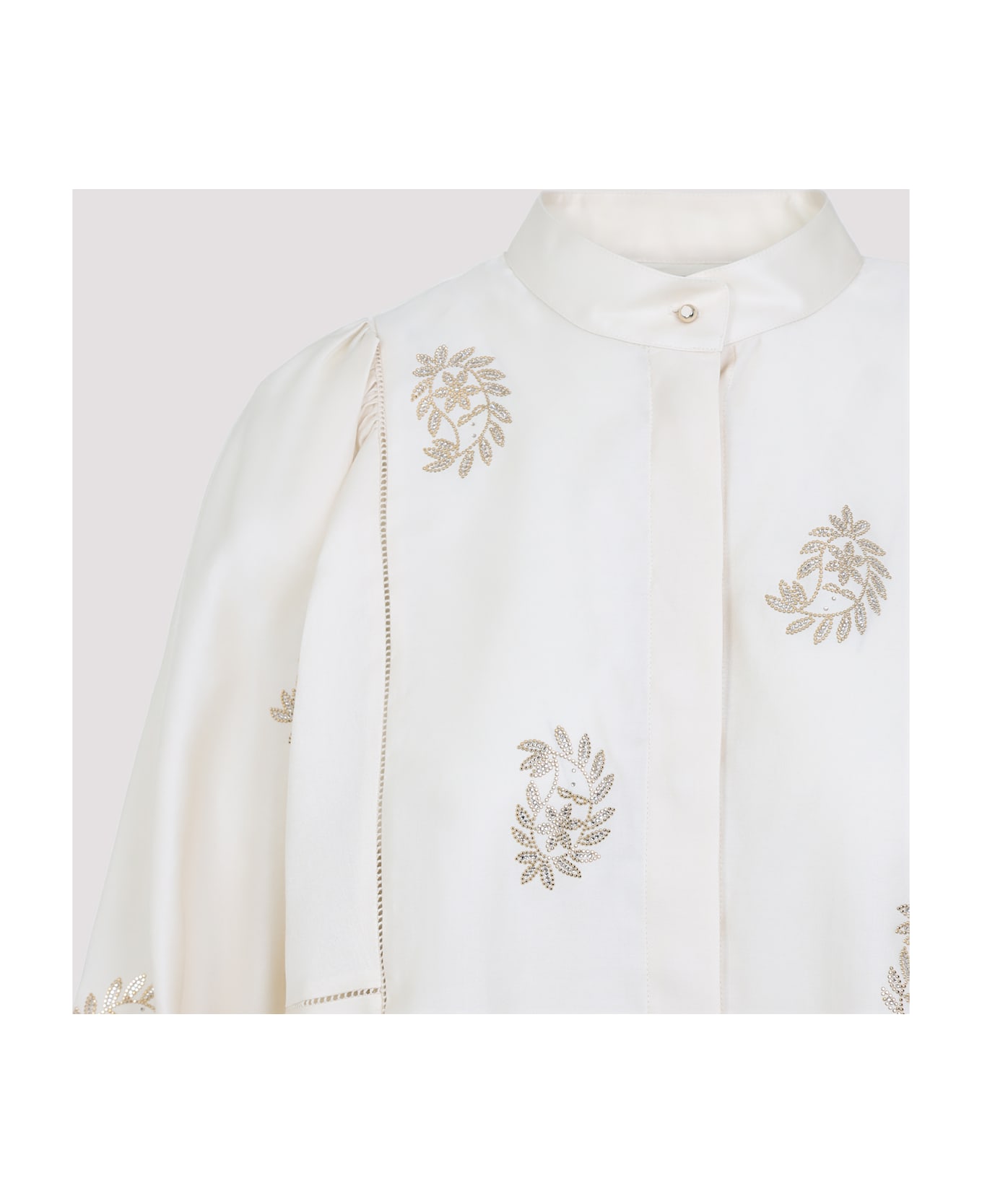 Max Mara Caladio Ricamo Blouse - Bianco Tela