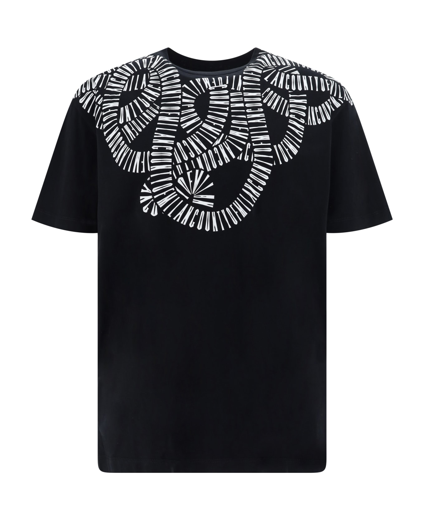 Marcelo Burlon Snake Wings T-shirt - Black White