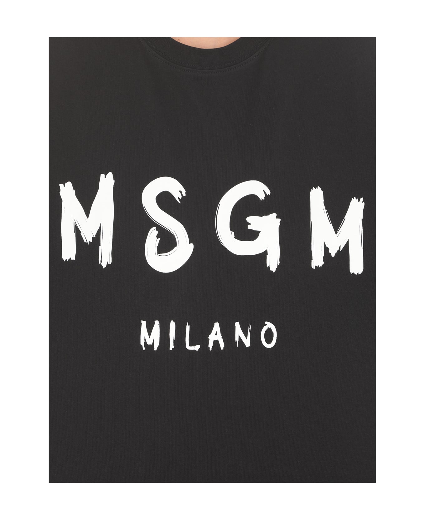 MSGM Dress With Logo - Black