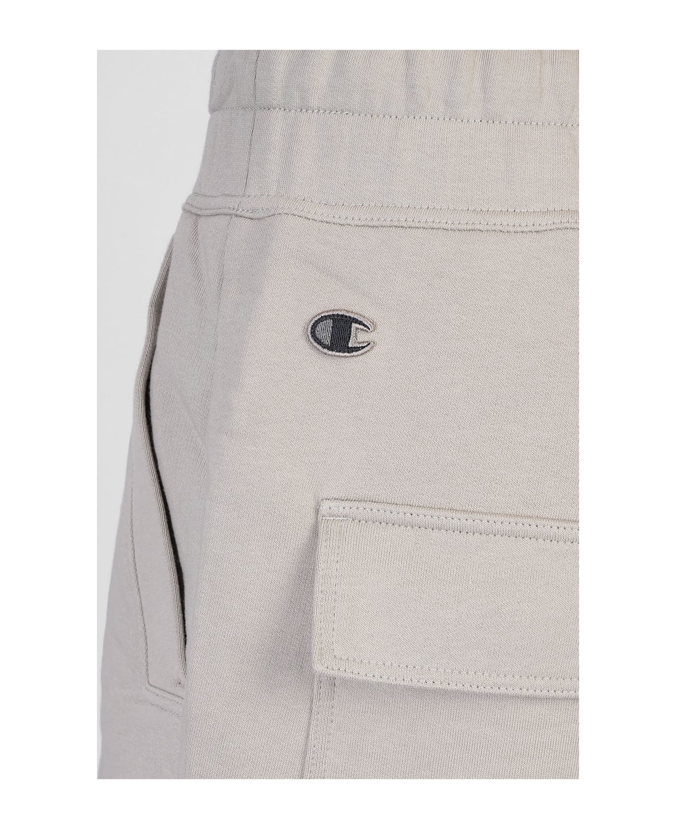 Rick Owens x Champion Beveled Pods Shorts In Taupe Cotton - taupe