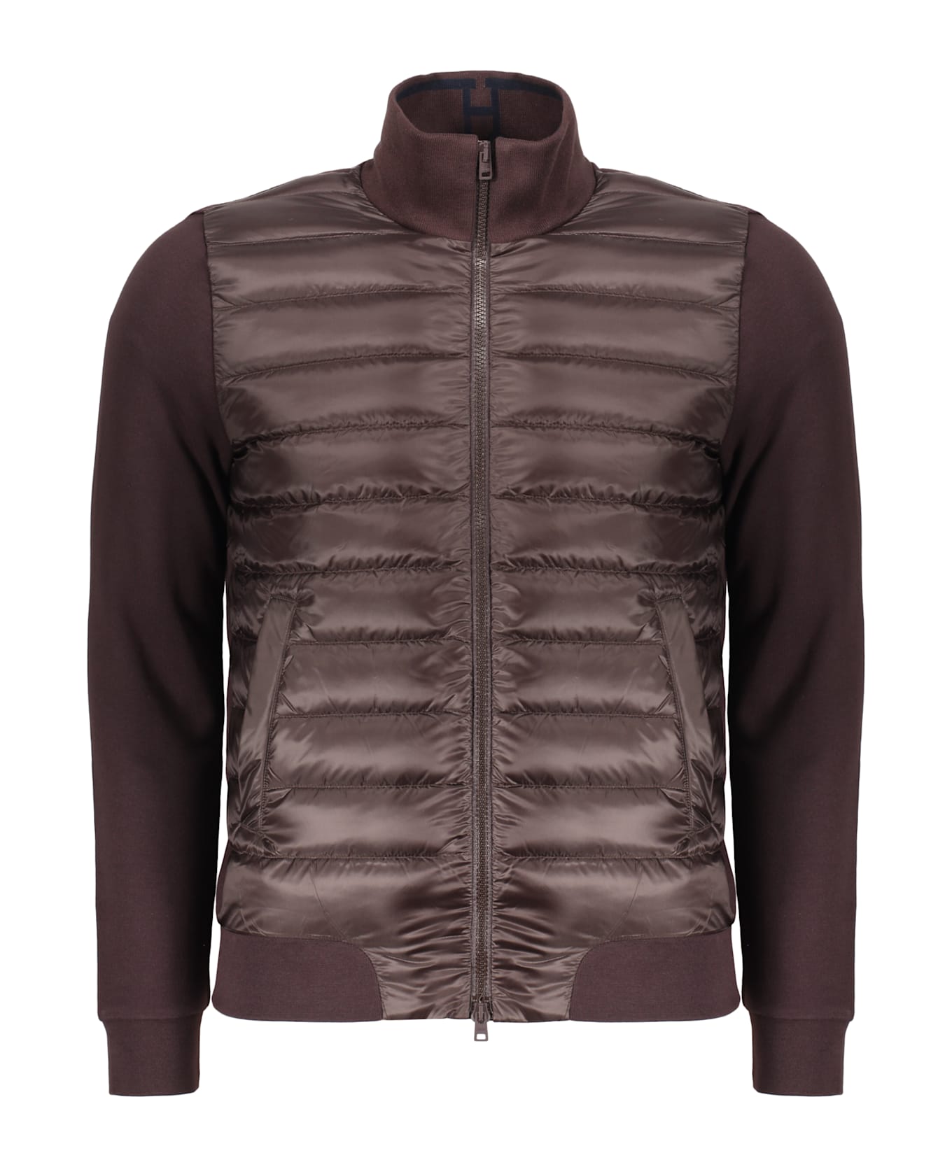 Herno Full Zip Cotton Hoodie - brown