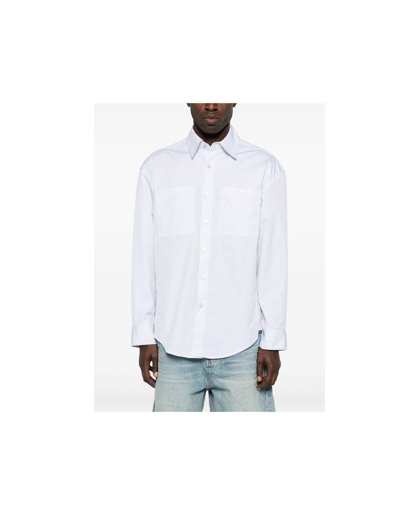 WOOYOUNGMI Shirt - BLUE/WHITE