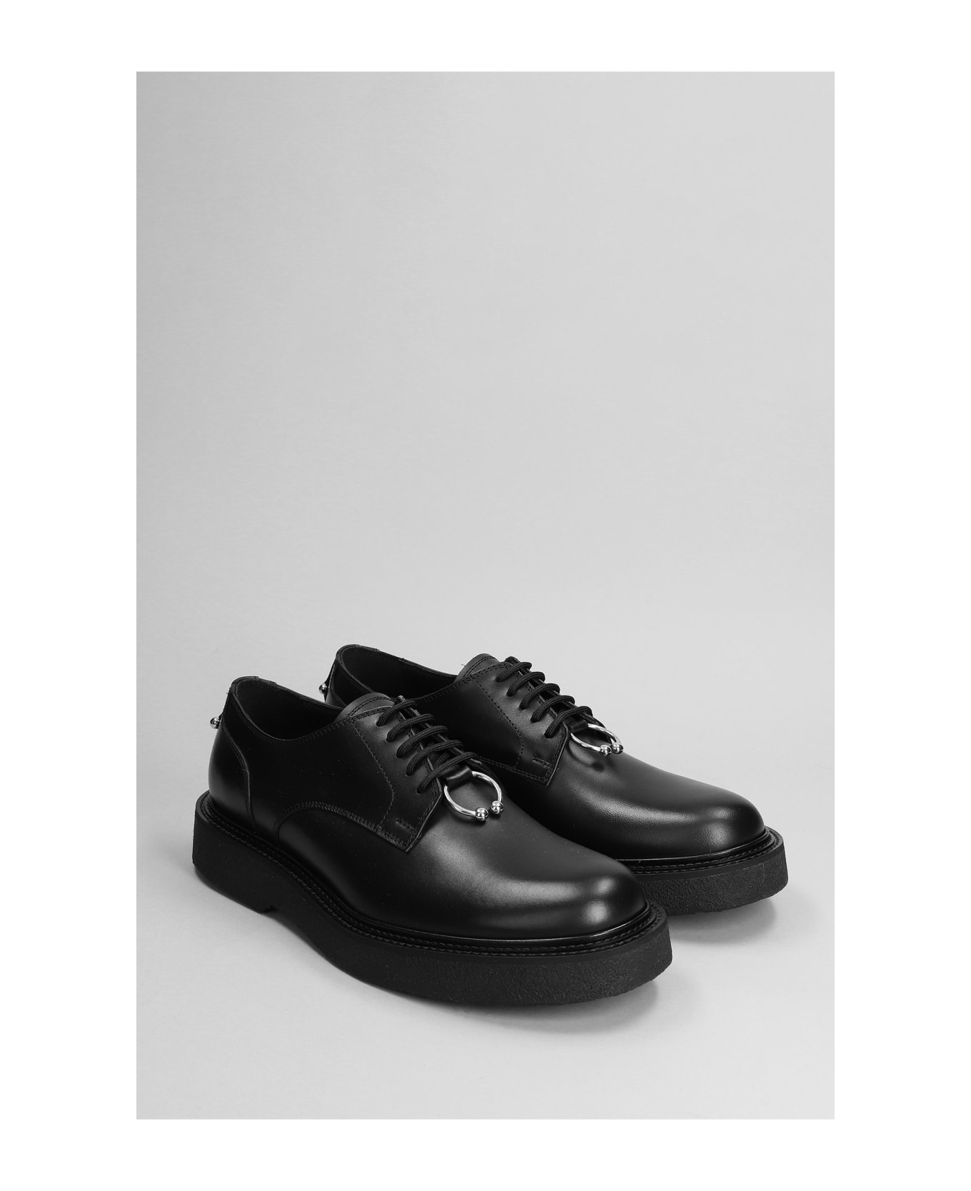 Neil Barrett Lace Up Shoes In Black Leather - black