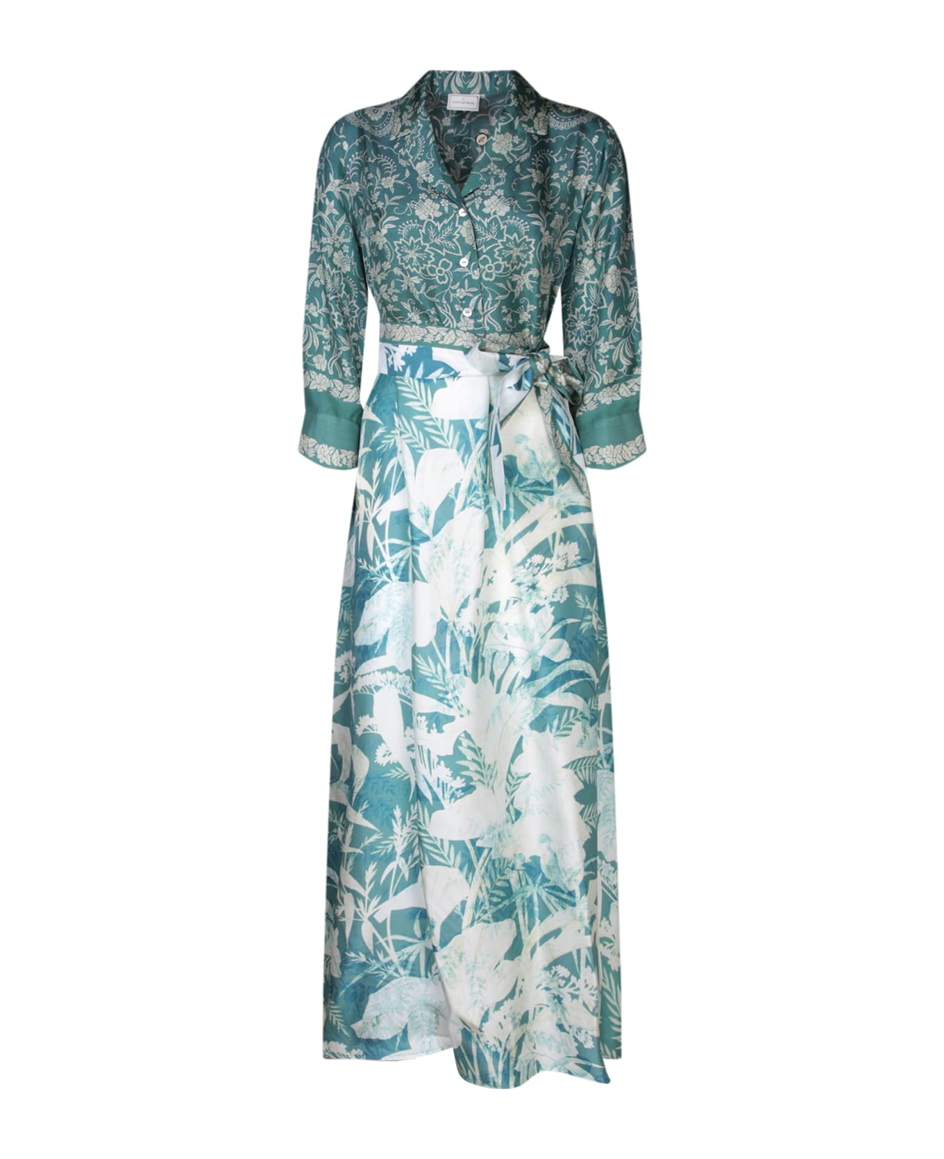 Pierre-Louis Mascia Aloe Light Blue/white Dress - Blue