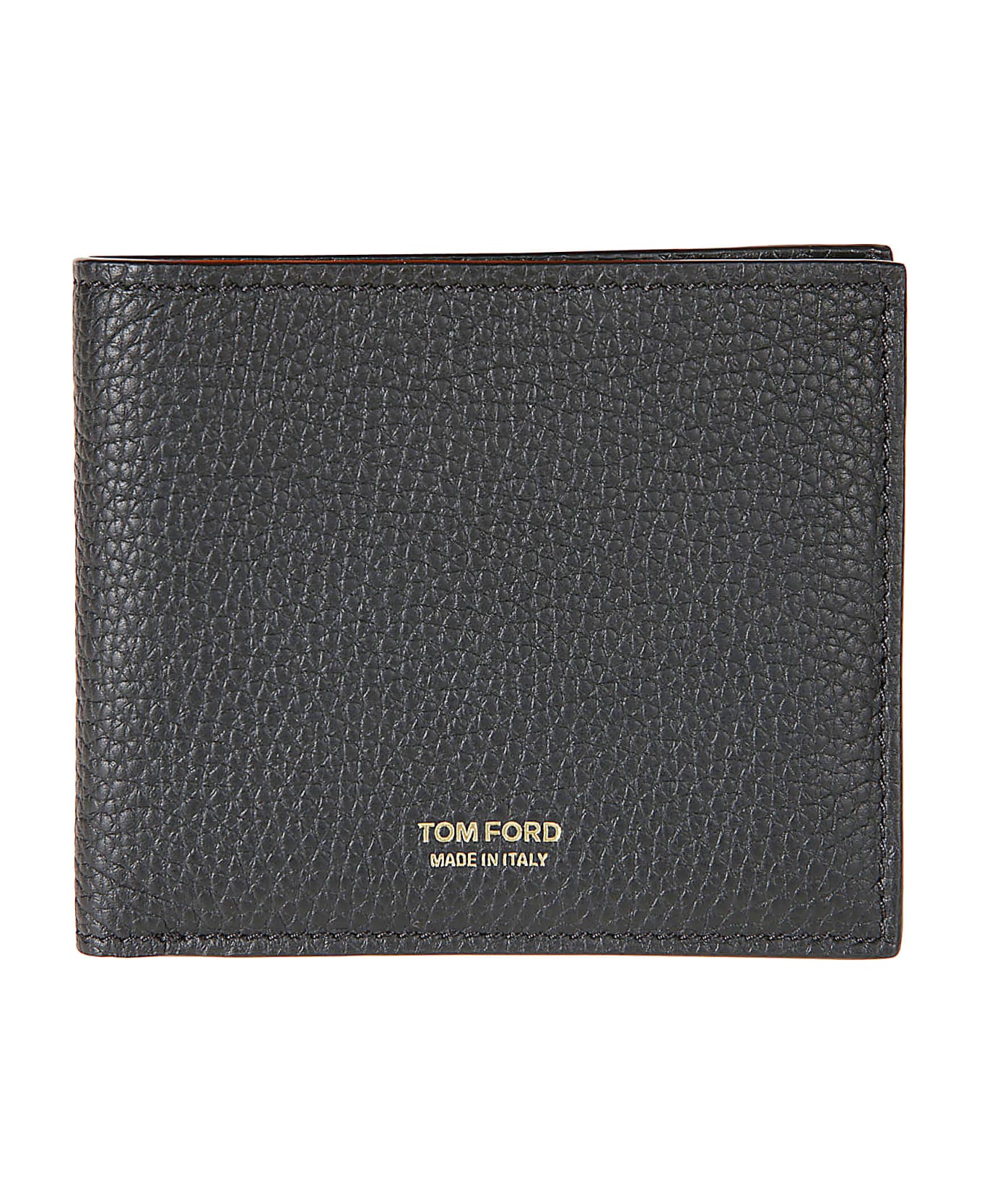 Tom Ford Grained Leather Logo Billfold Wallet - Black