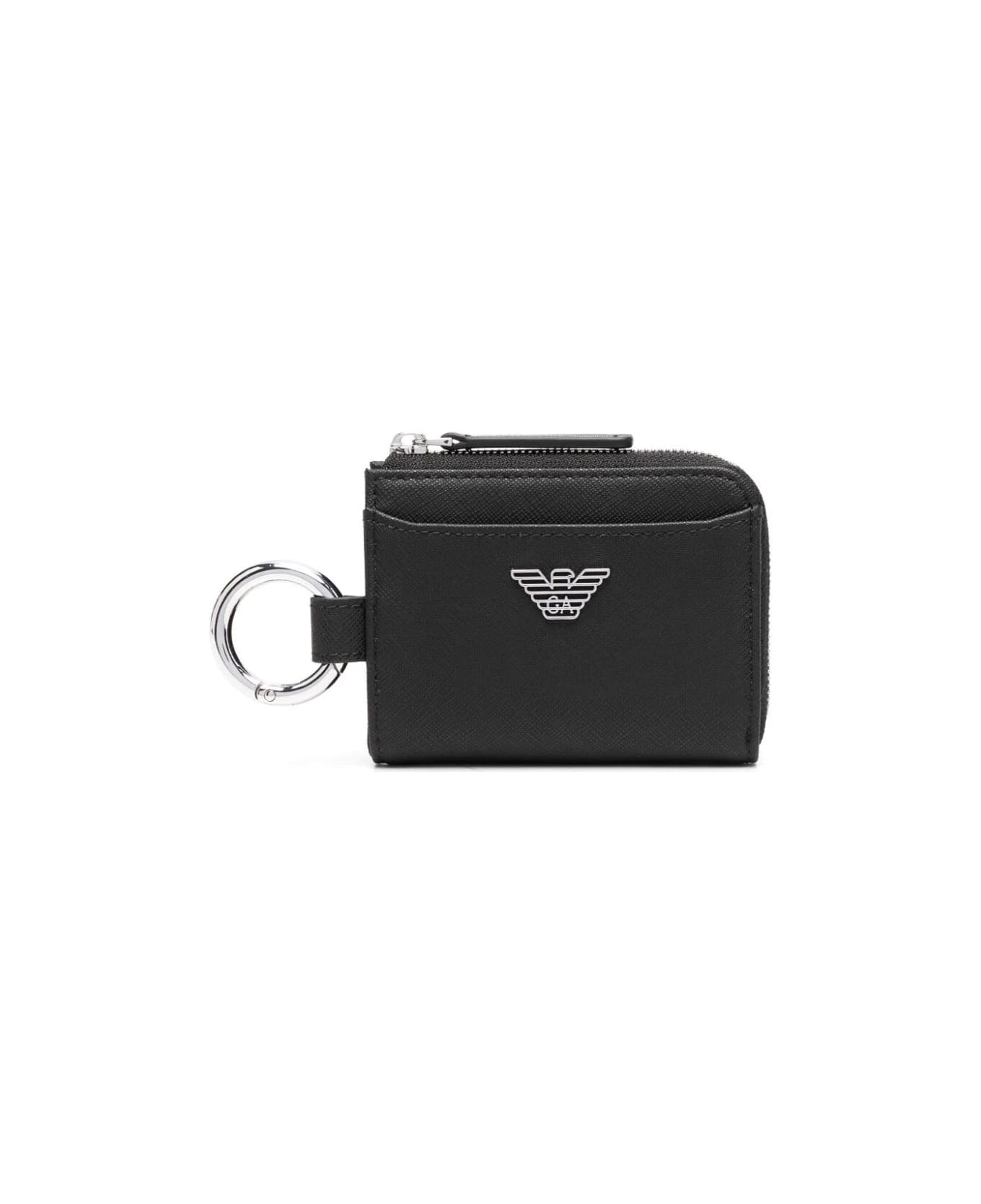 Emporio Armani Man`s Compact Wallet - Black