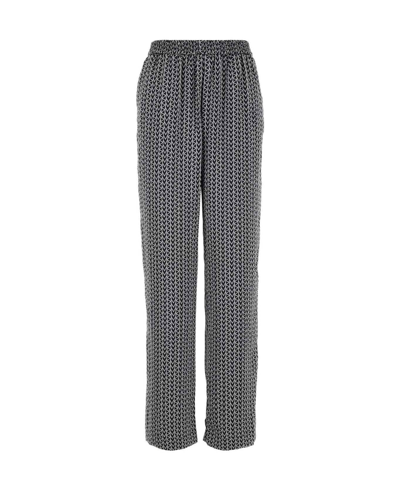 Michael Kors Printed Satin Pant - NICKEL