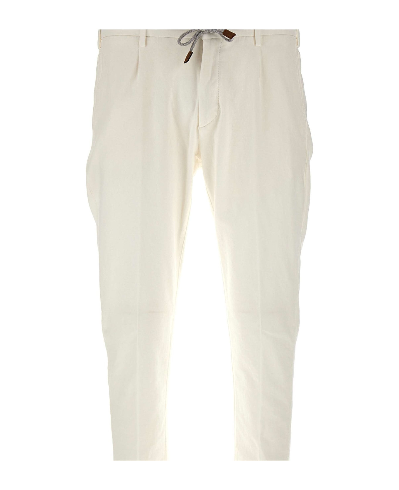 Eleventy Cotton Trousers - WHITE ボトムス
