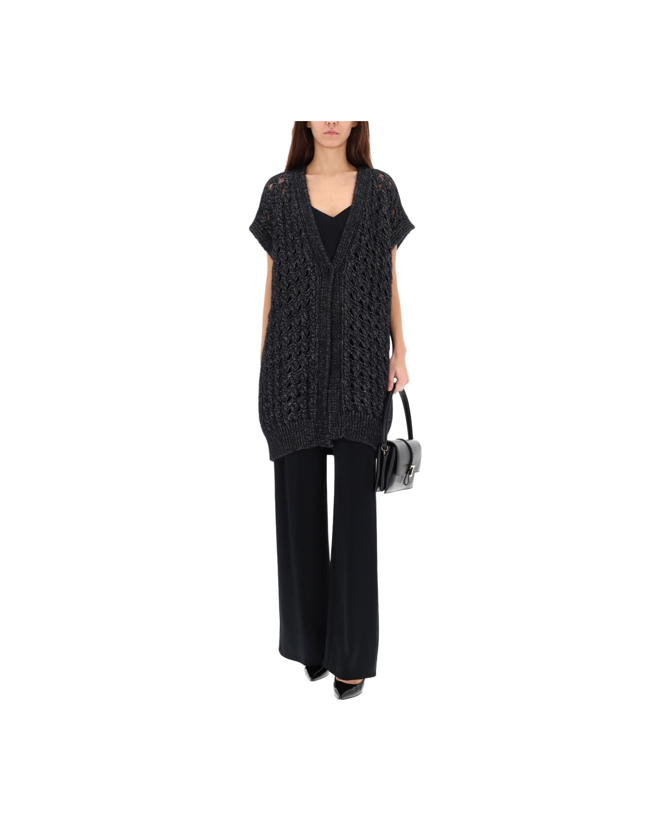 Herno Vest With Perforated Workmanship - BLACK