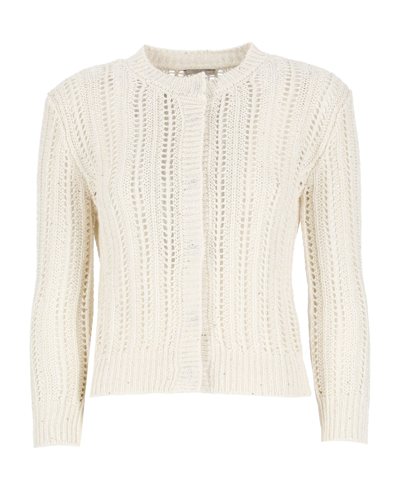 Peserico Cotton Cardigan - Ivory