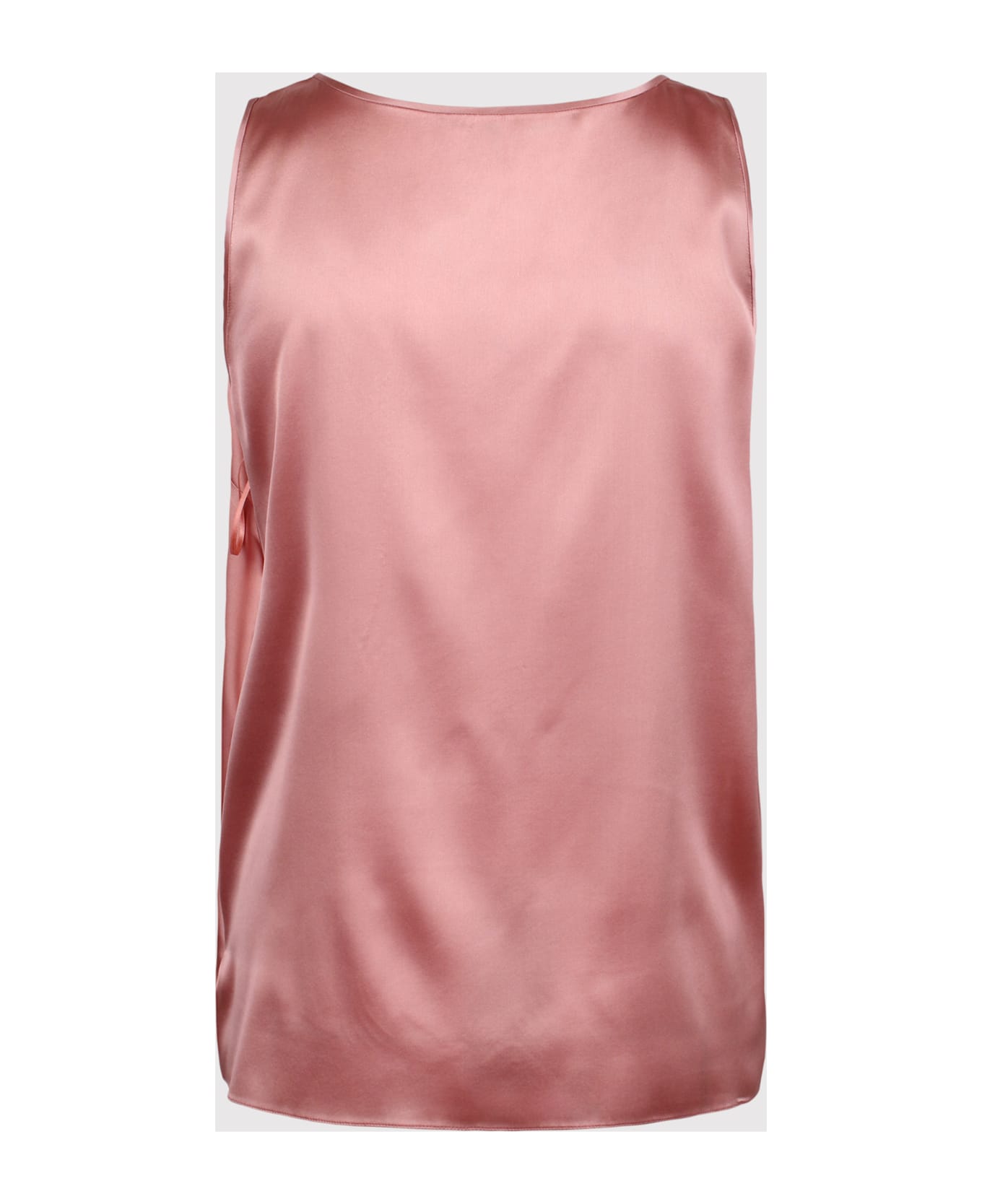 Dolce & Gabbana Satin Tank Top With Dg Logo - PINK