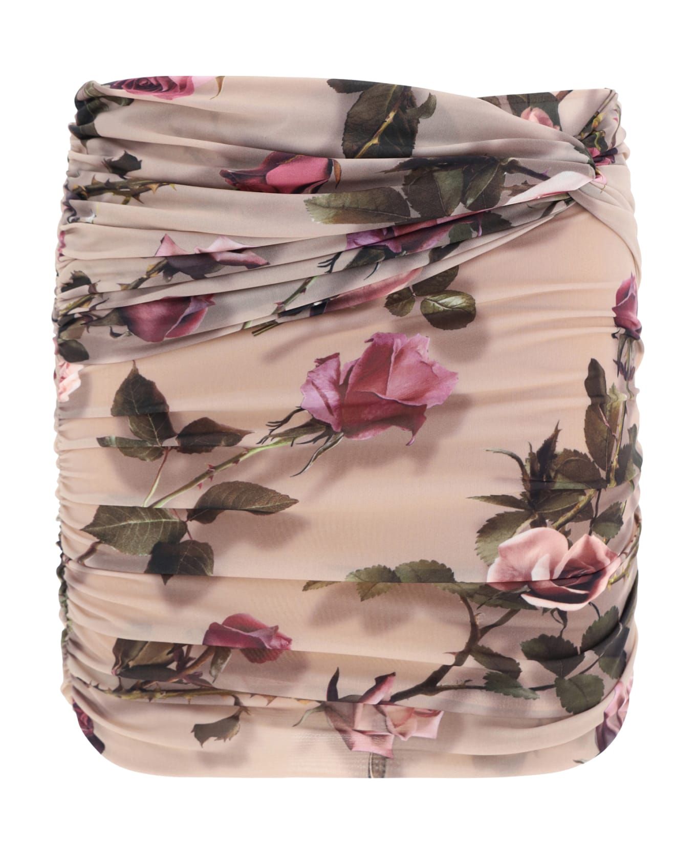 Blumarine Mini Skirt - Stucco/mauve