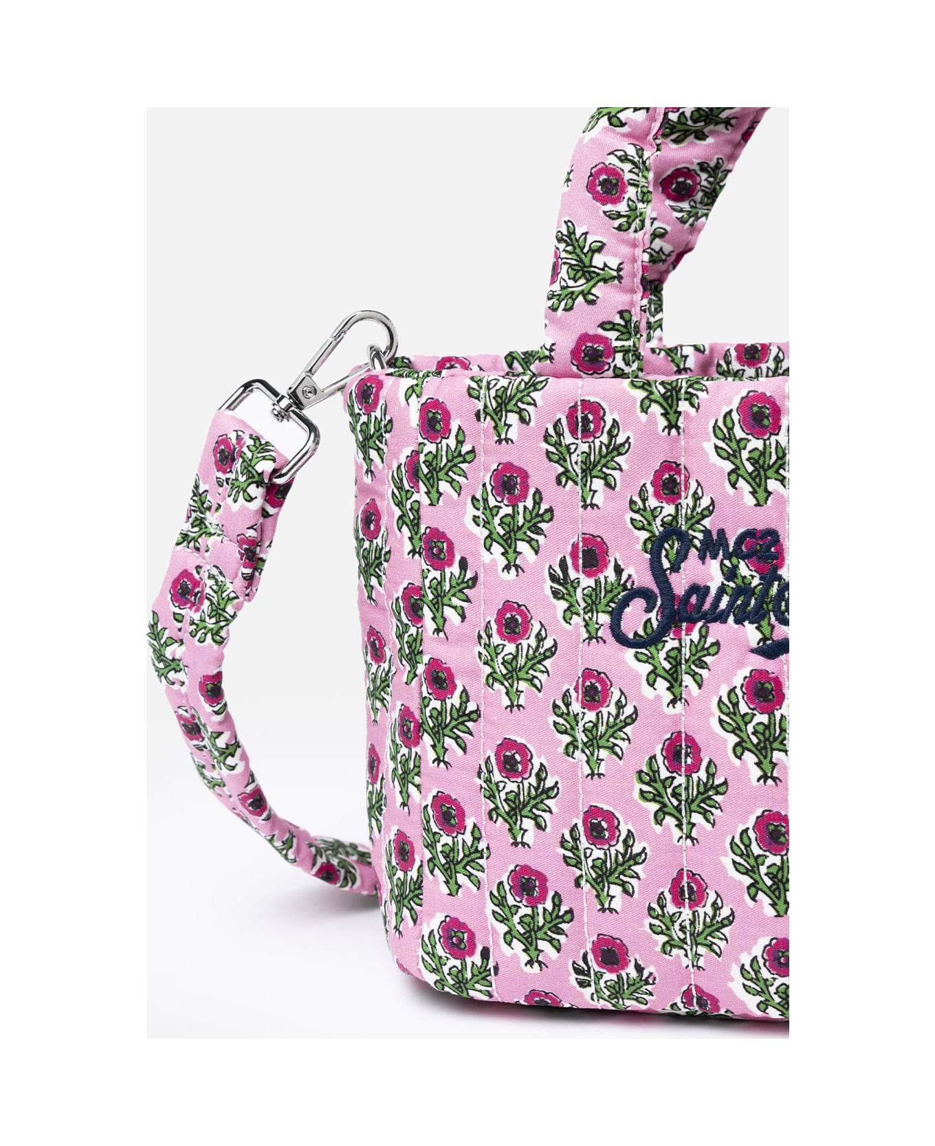 MC2 Saint Barth Pink Flower Quilted Soft Tote Mini Bag - PINK