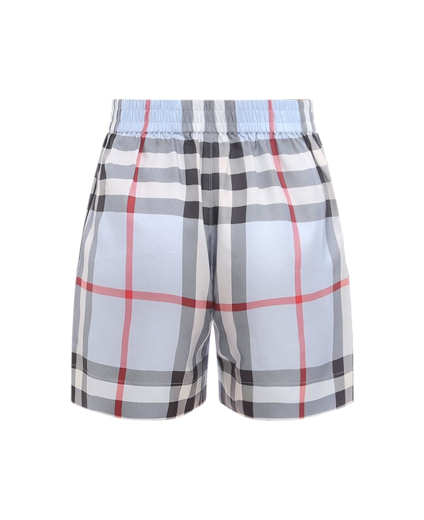 Burberry Check Patterned Bermuda Shorts - BLUE