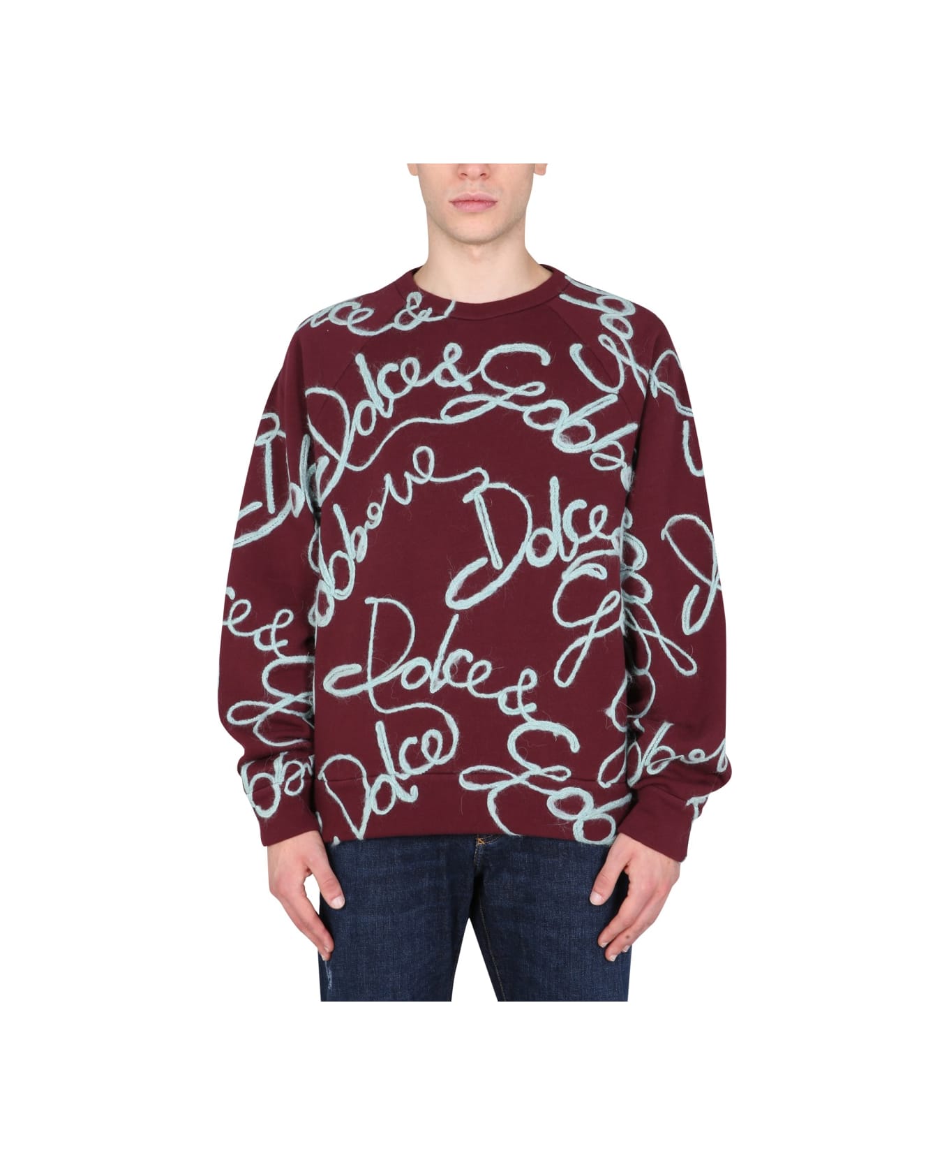 Dolce & Gabbana Embroidered Sweatshirt - BORDEAUX フリース