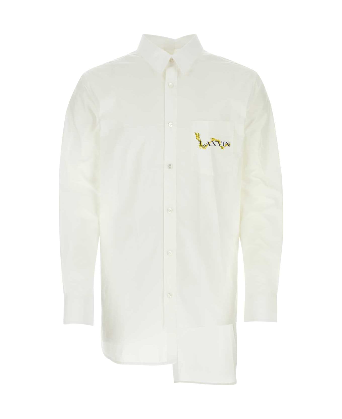 Lanvin White Poplin Shirt - OPTICWHITE