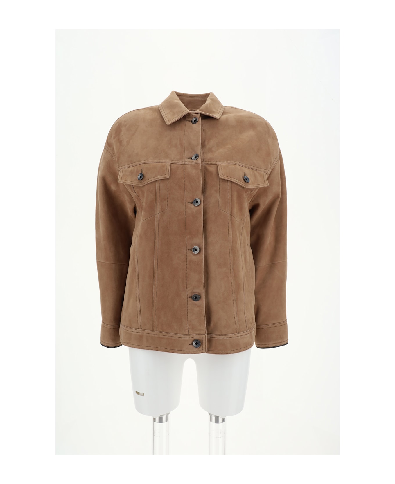 Brunello Cucinelli Leather Jacket - Terra Rossa