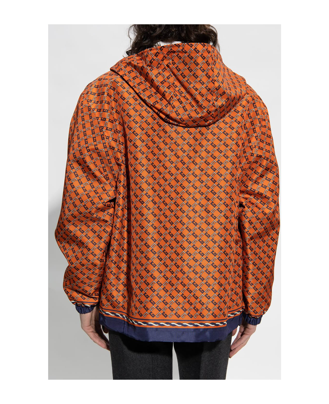 Gucci Patterned Hooded Jacket - Orange