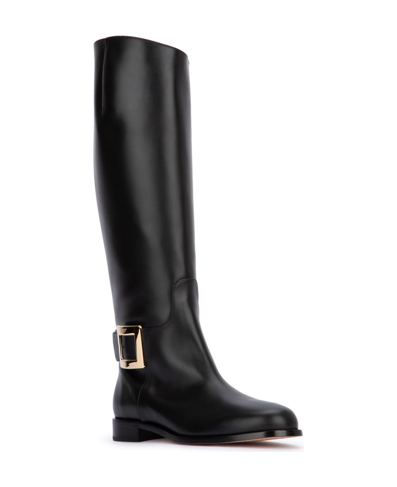 Roger Vivier Viv Riding Metal Boot - Black