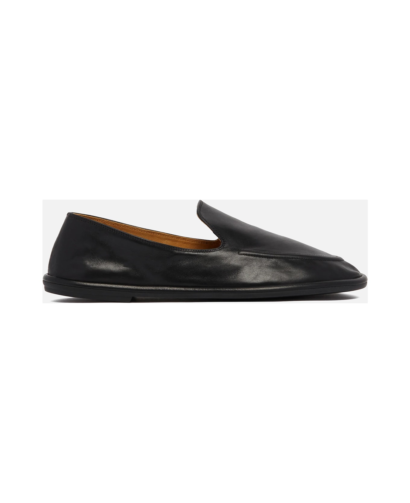 The Row Black Leather Loafers - Black フラットシューズ