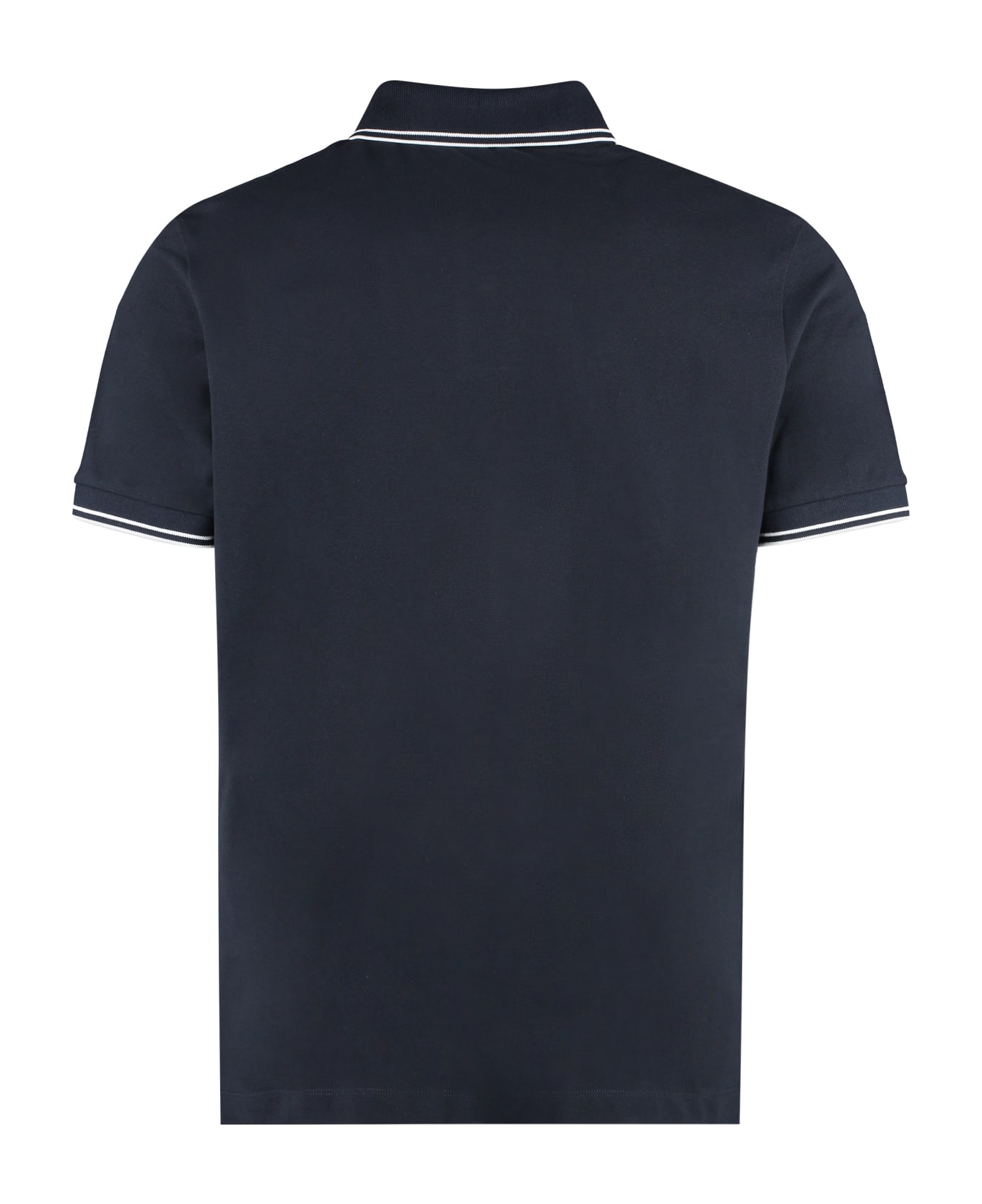 Stone Island Stretch Cotton Piqué Polo Shirt - Navy blue