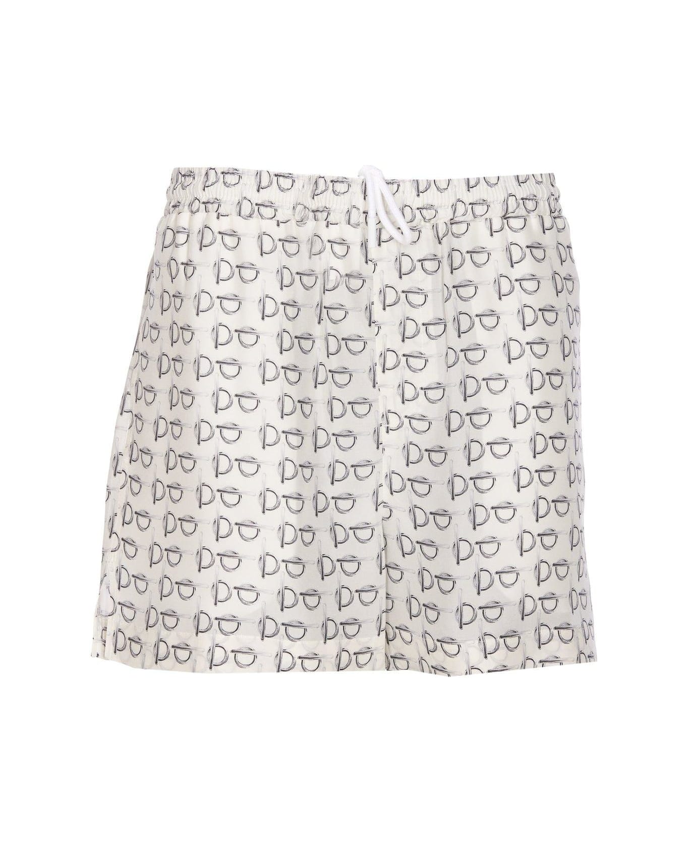 Burberry Drawstring All-over Printed Shorts