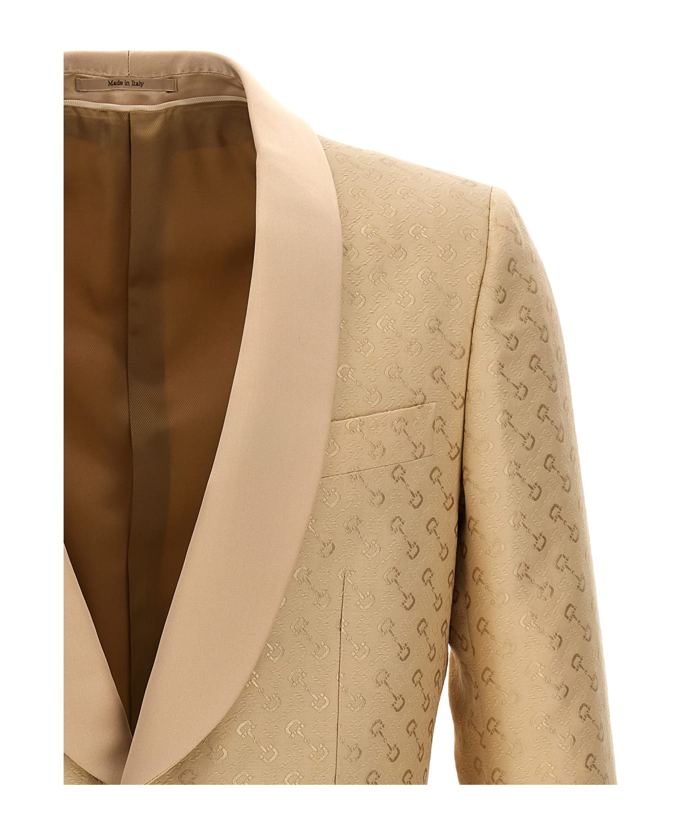 Gucci Clamp Jacquard Blazer - Beige