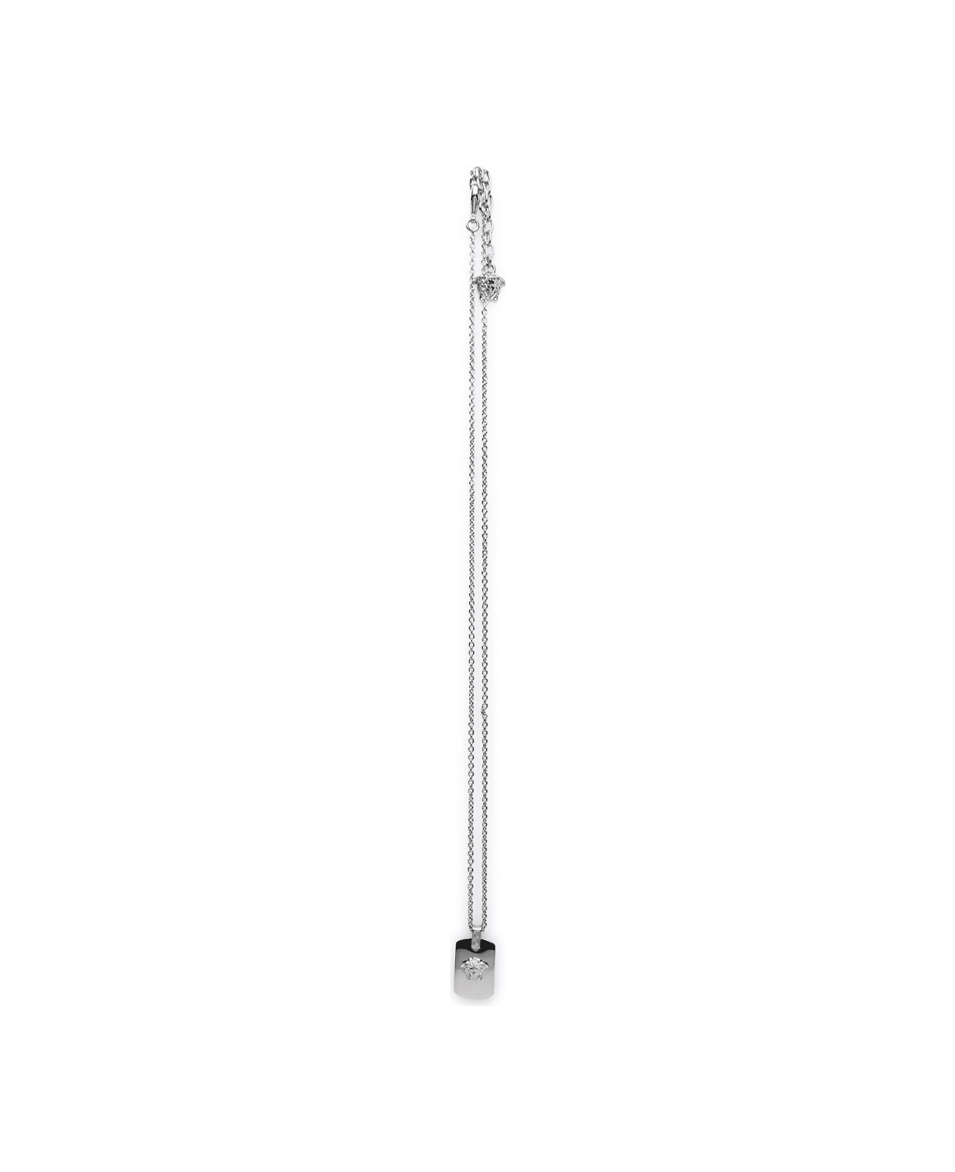 Versace 'medusa' Silver Metal Necklace - Palladium