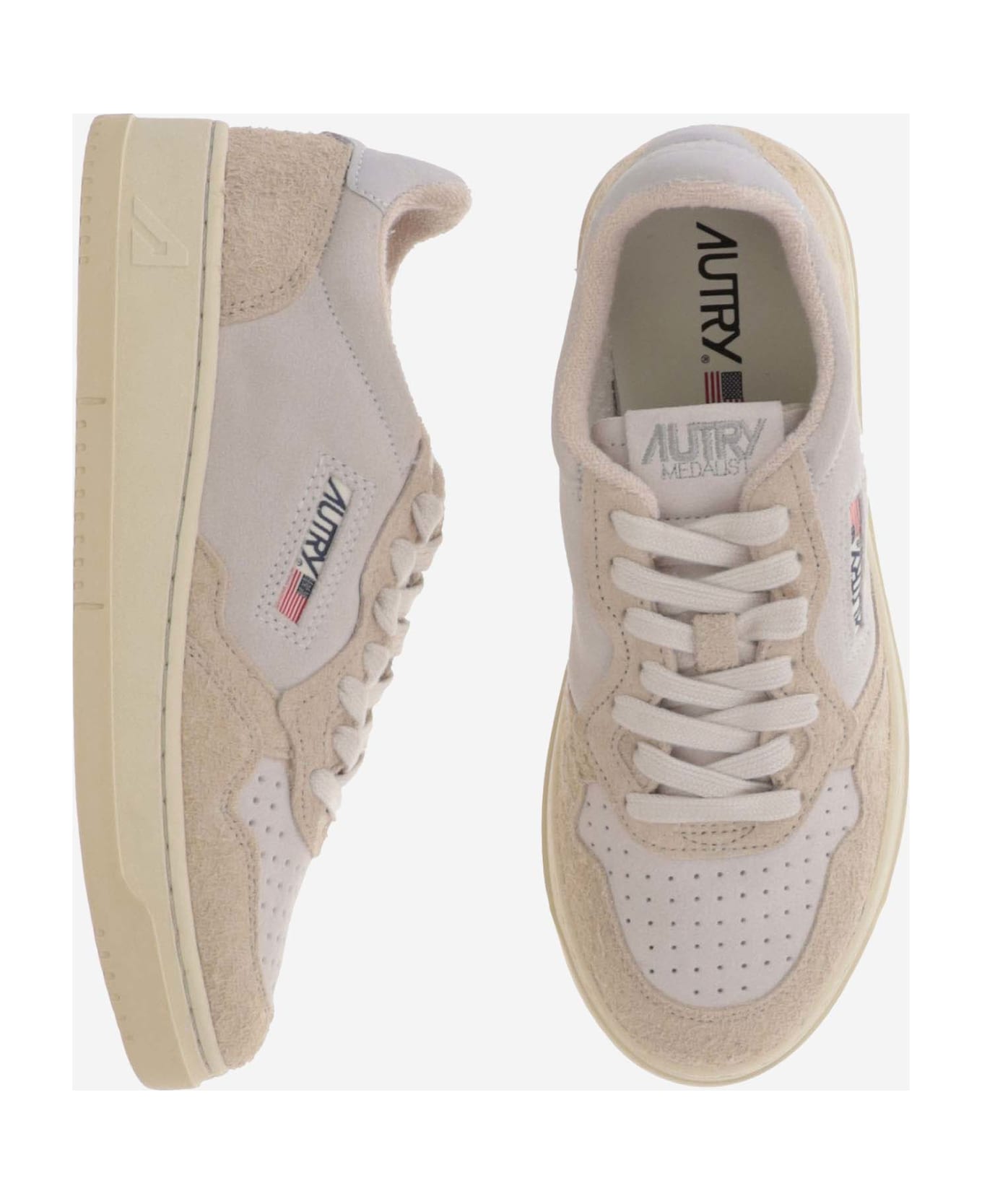 Autry Low Medalist Sneakers - Beige