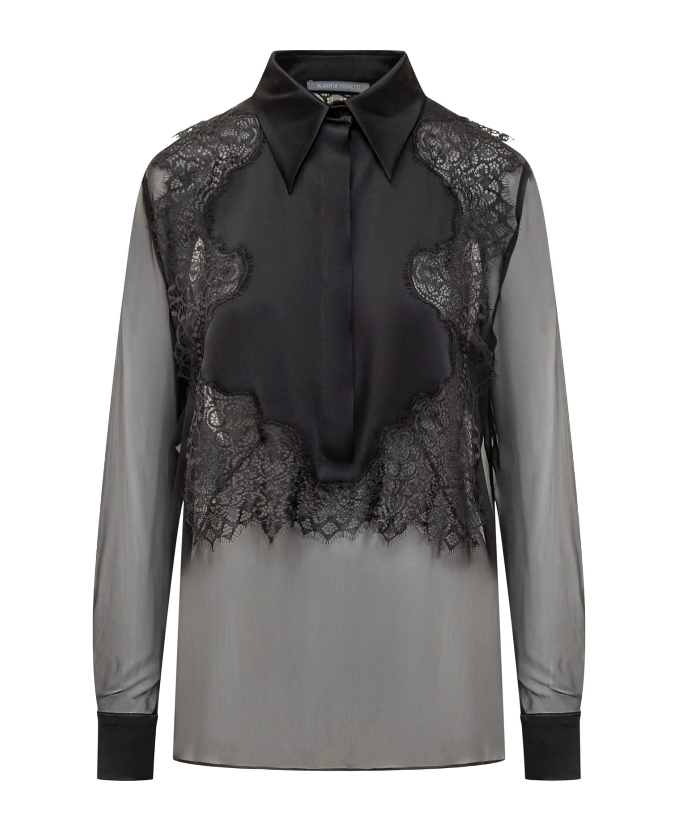 Alberta Ferretti Black Silk Shirt - NERO