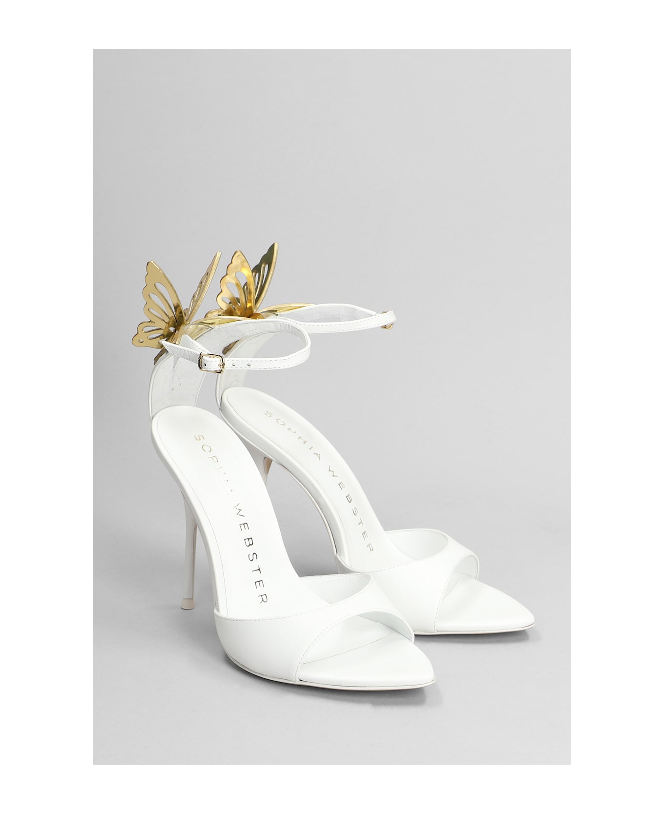 Sophia Webster Aura Sandals In White Leather - white