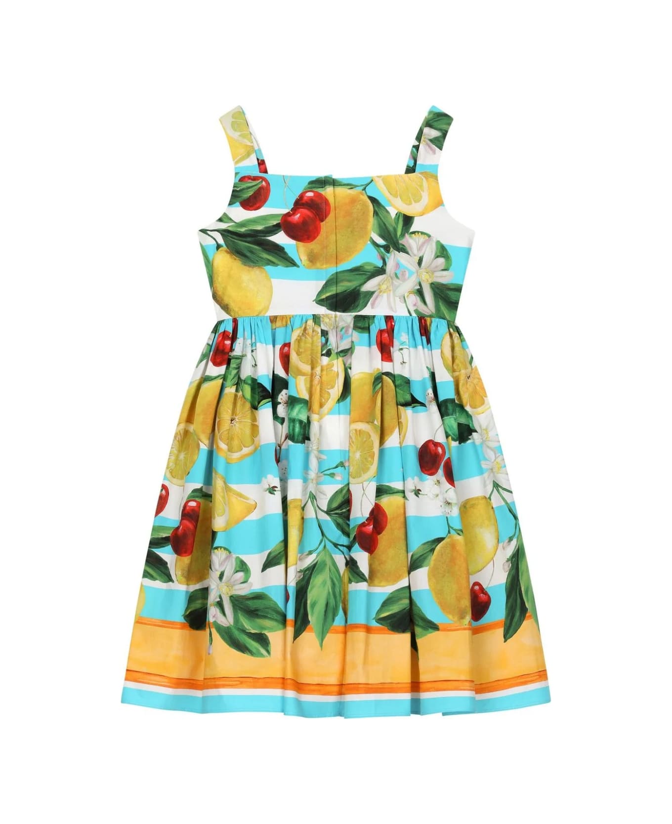 Dolce & Gabbana Multicoloured Dress With Lemon And Cherry Print - Multicolour ワンピース＆ドレス