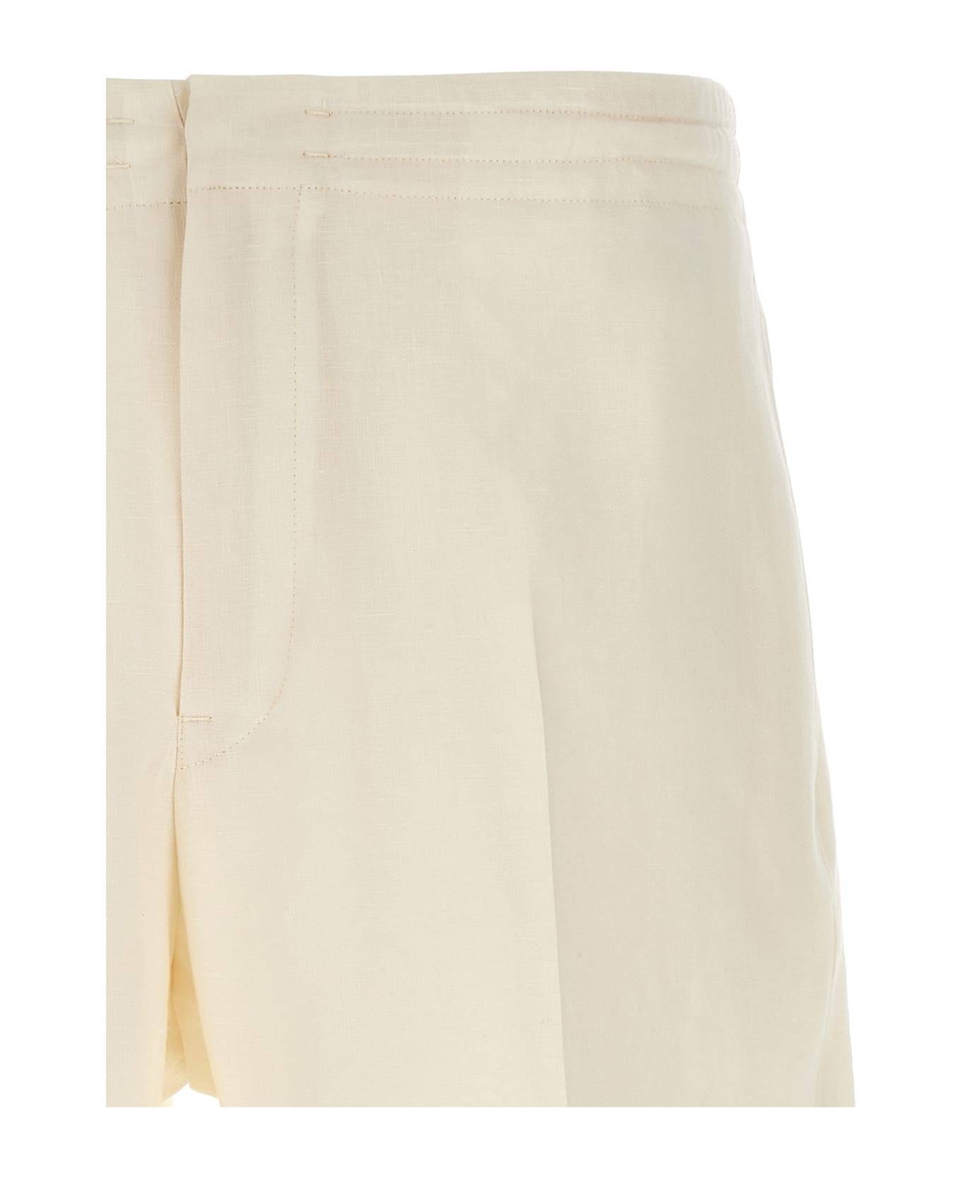 Zegna Linen Oasis Bermuda Shorts - White