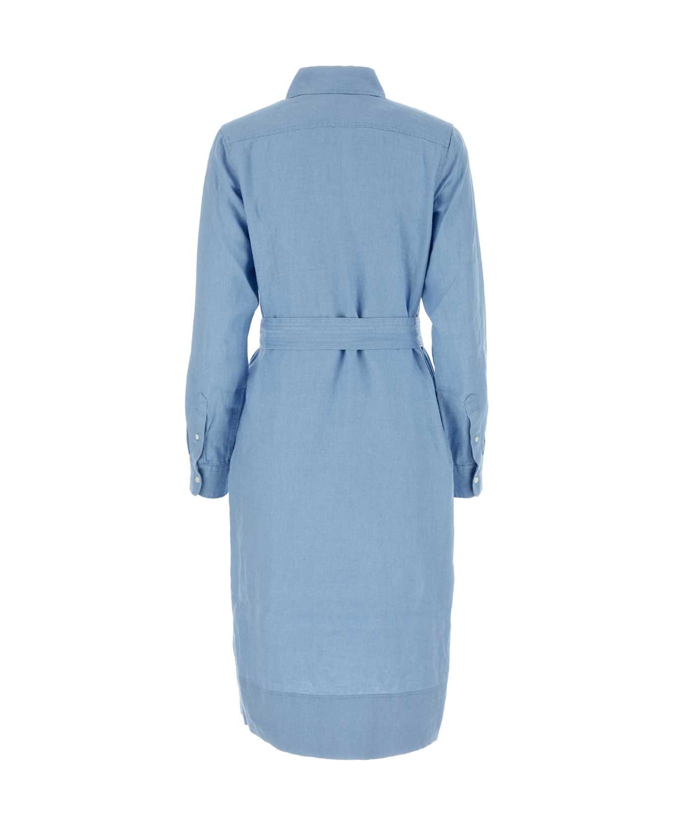 Polo Ralph Lauren Light Blue Linen Shirt Dress - CAROLINABLUE