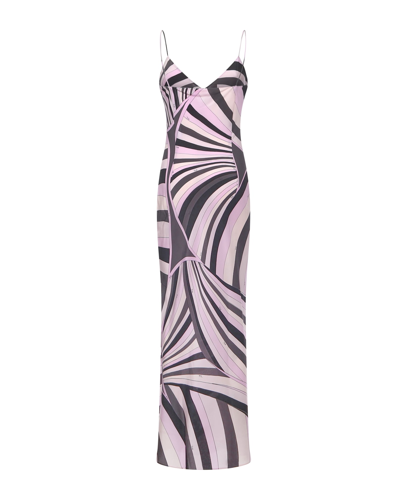 Pucci Silk Dress With Iris Print - PINK