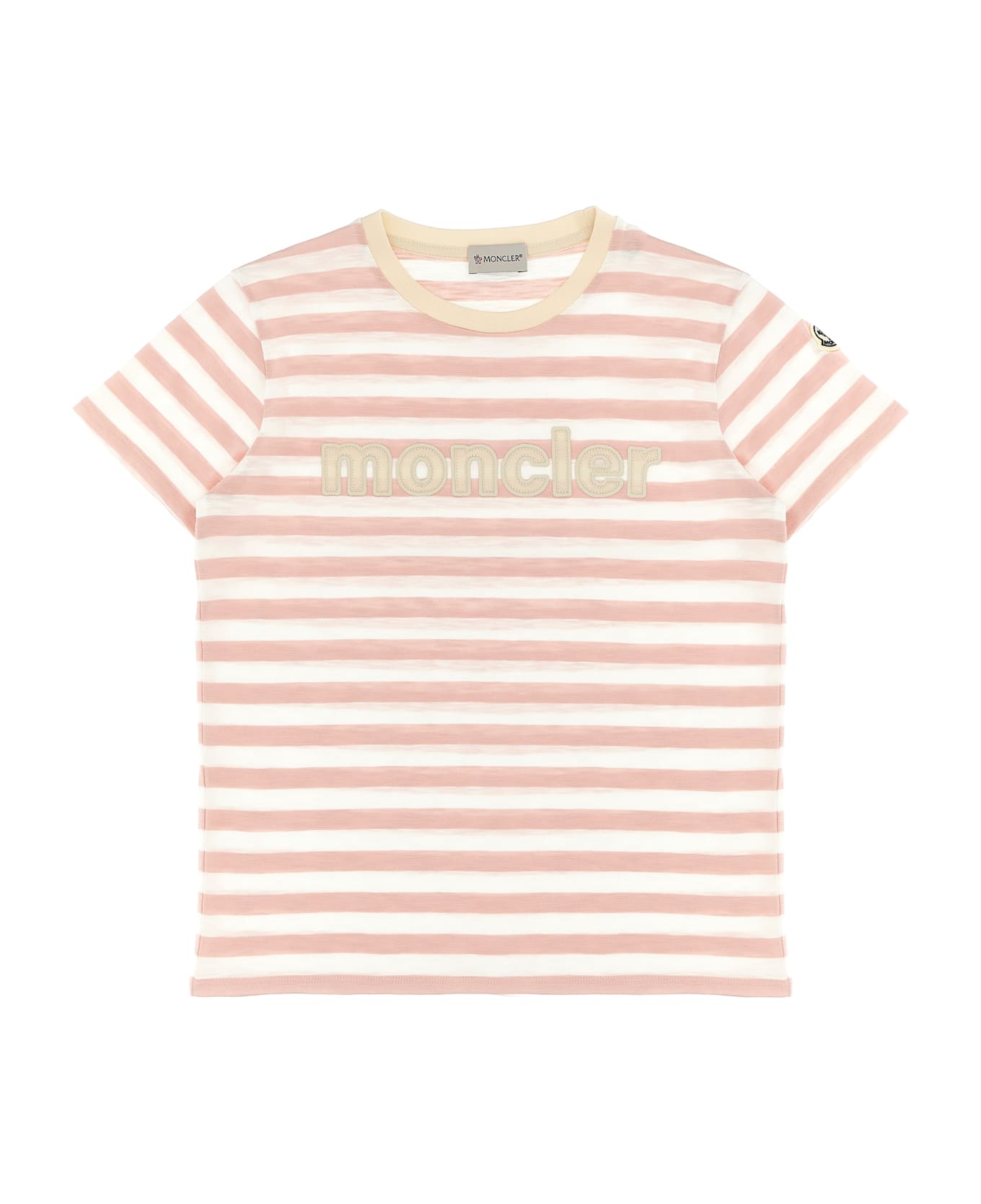 Moncler Striped T-shirt - Pink