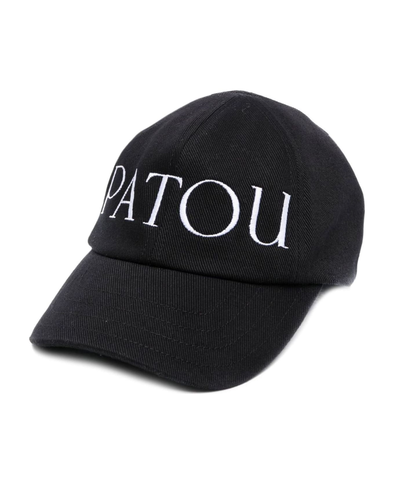 Patou Black Cotton Baseball Cap - Black