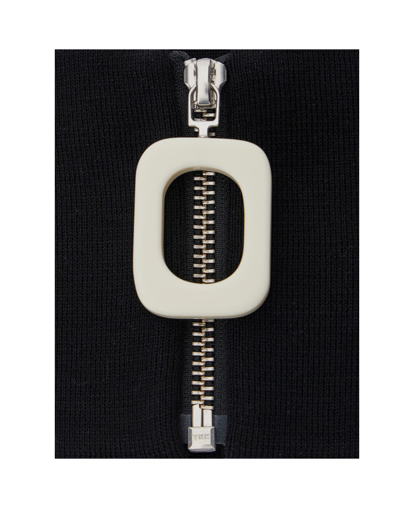J.W. Anderson Black Knit Neckband With Zip Closure On The