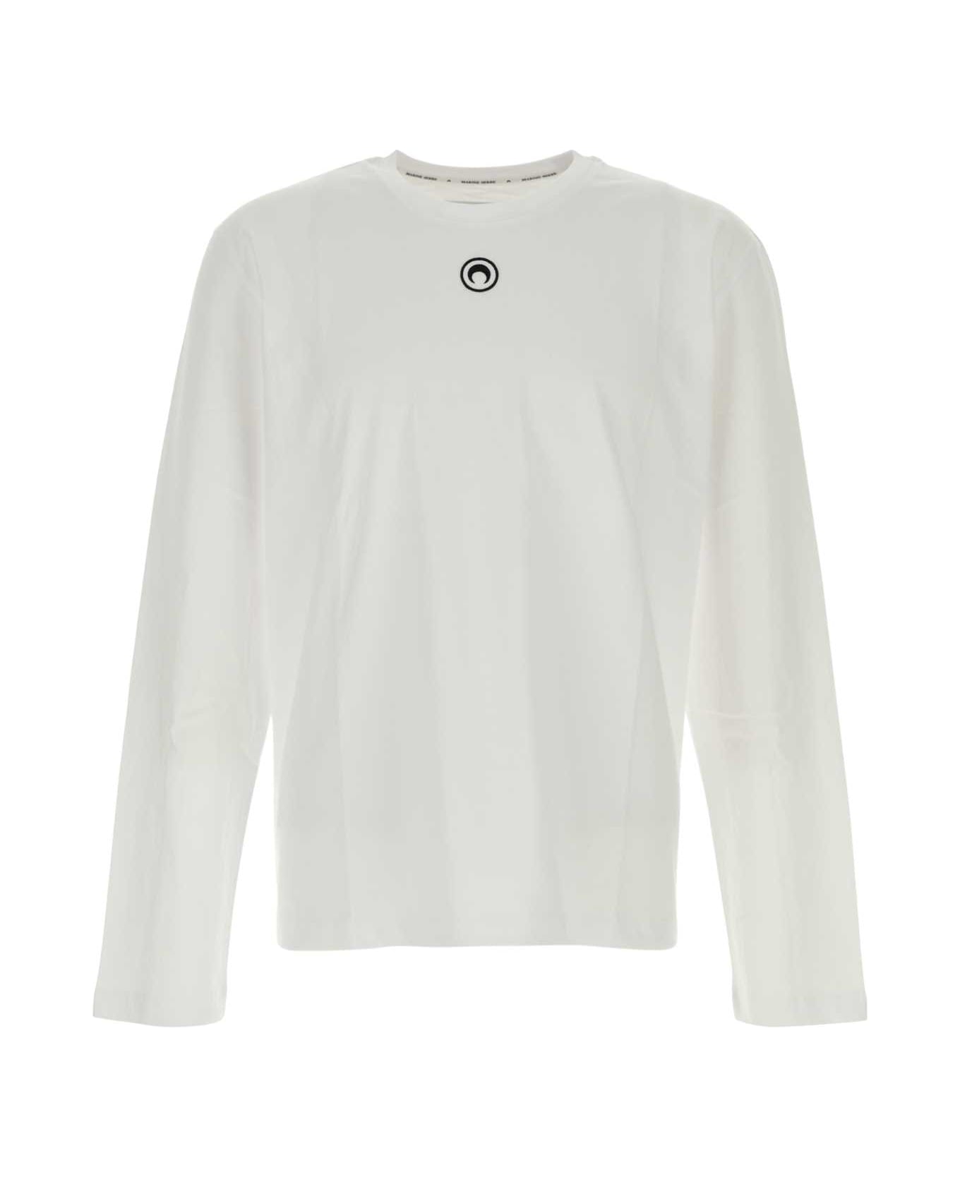 Marine Serre White Cotton T-shirt - WHITE